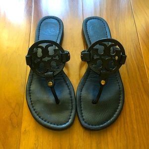 Tory Burch Black Leather Sandals